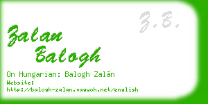 zalan balogh business card